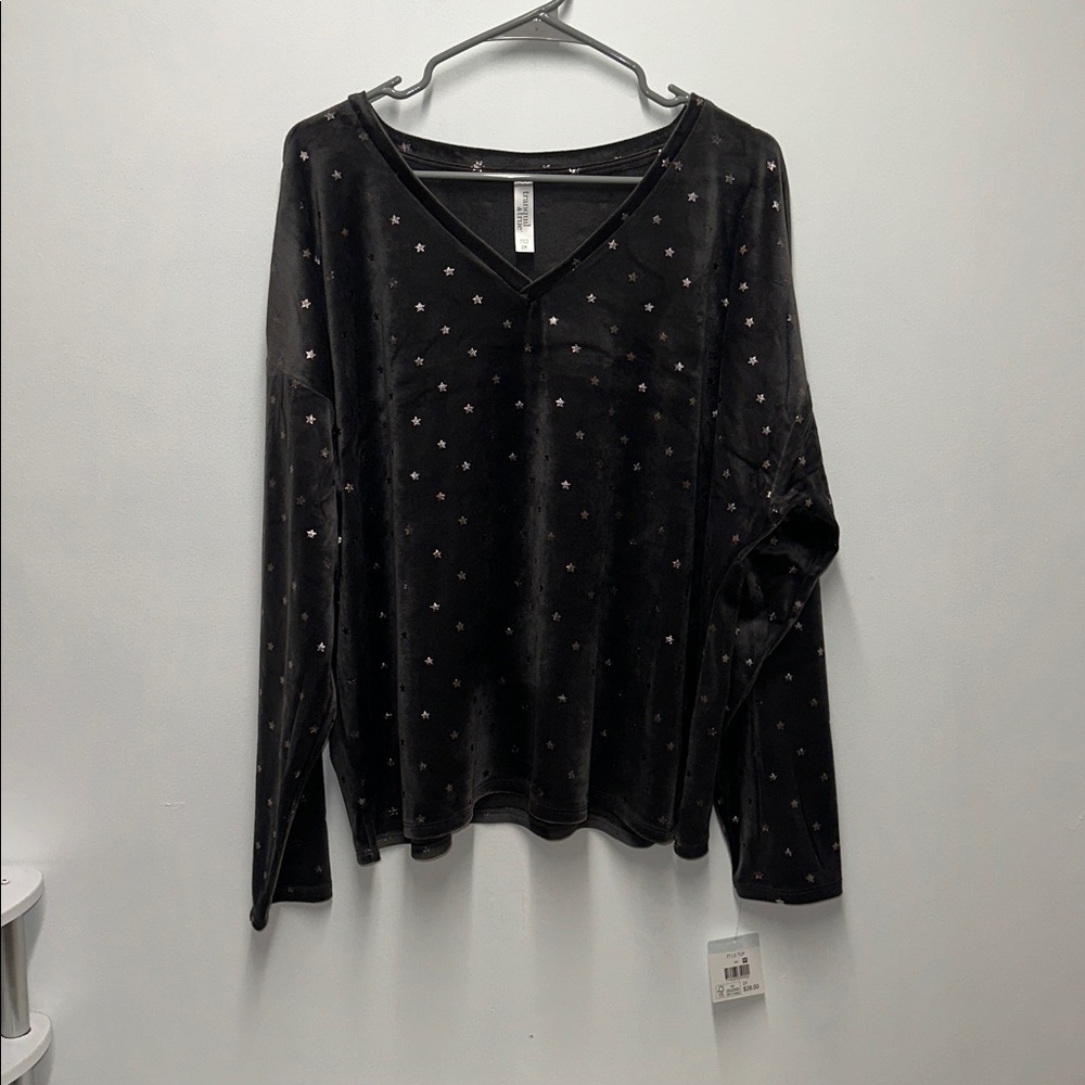 Grey Star Patterned soft Women's Top